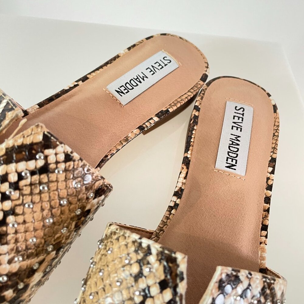 Steve Madden ‘Ally’ Snakeskin Embossed Slides Mul… - image 5